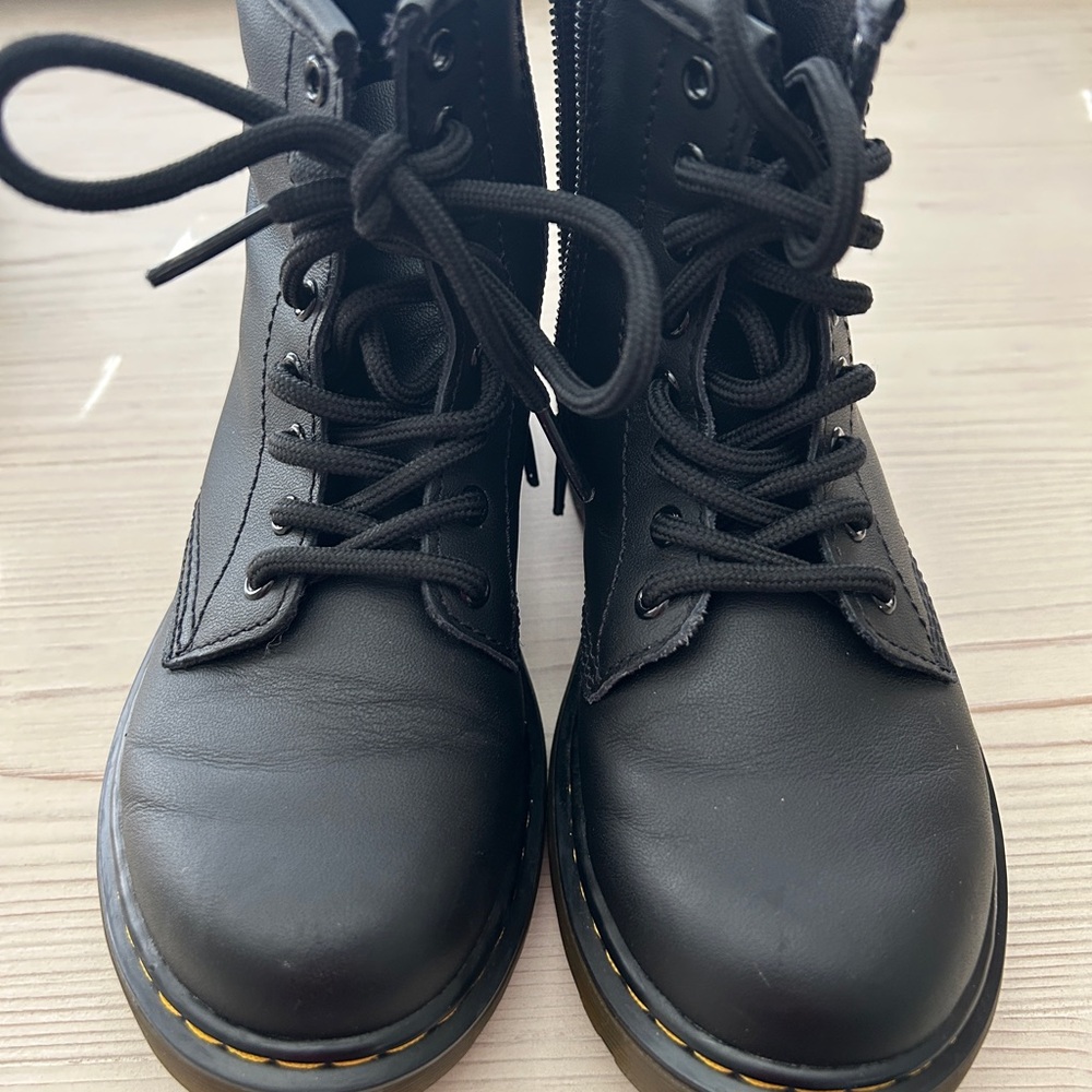 Dr. Martens Black Kids Lace-Up Boots